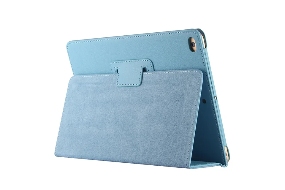 Light blue Личи поверхность флип из искусственной кожи чехол для Apple ipad(1822,1823) 9,7 с retina стенд для ipad air 1 Air 2 Чехол ipad 5/6 - Цвет: Light blue