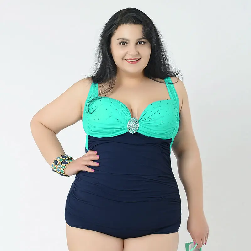 Большой женский купальник слитный сексуальный с регулируемыми бретелями и