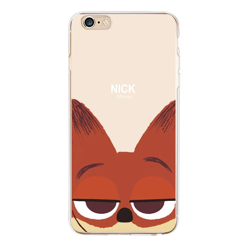 Judy Soft Clear TPU Phone Case For iPhone 4/4s 5 5s 6 6plus 7 8plus x Silicone Tiger Printed Fox Cover Free Shipping | Мобильные