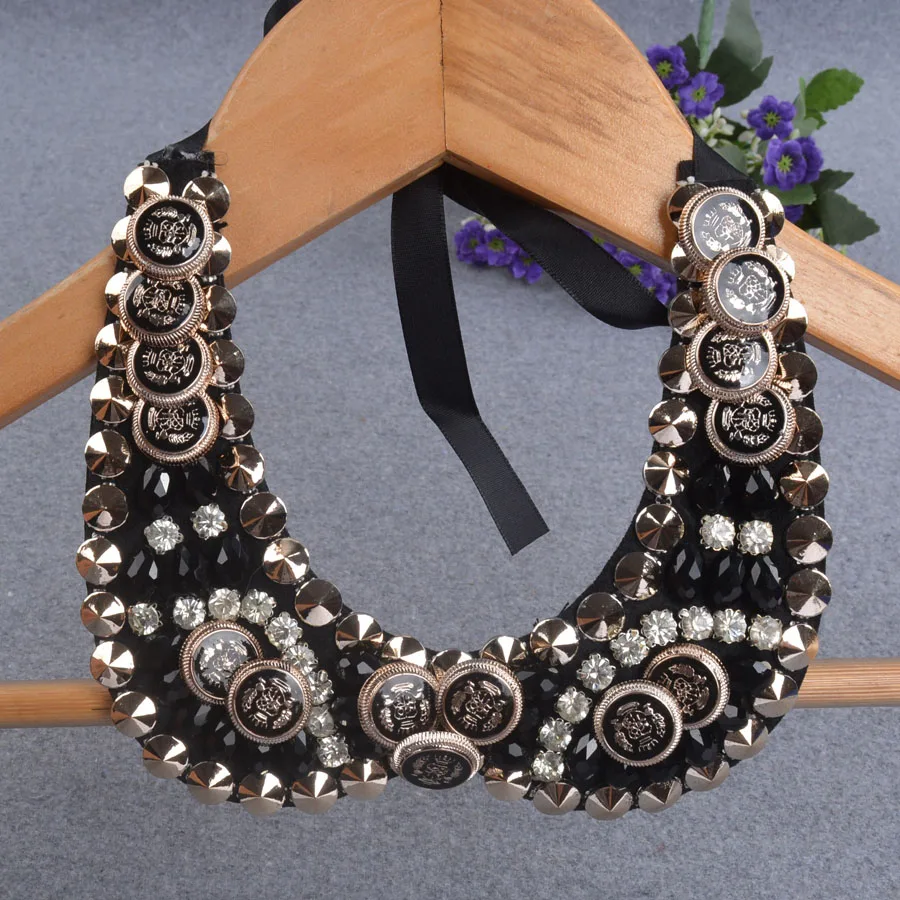 1pcs beauty pearl Collar Necklace Fashion retro skirt ornaments summer r neck chain sweater women diy acessories | Дом и сад
