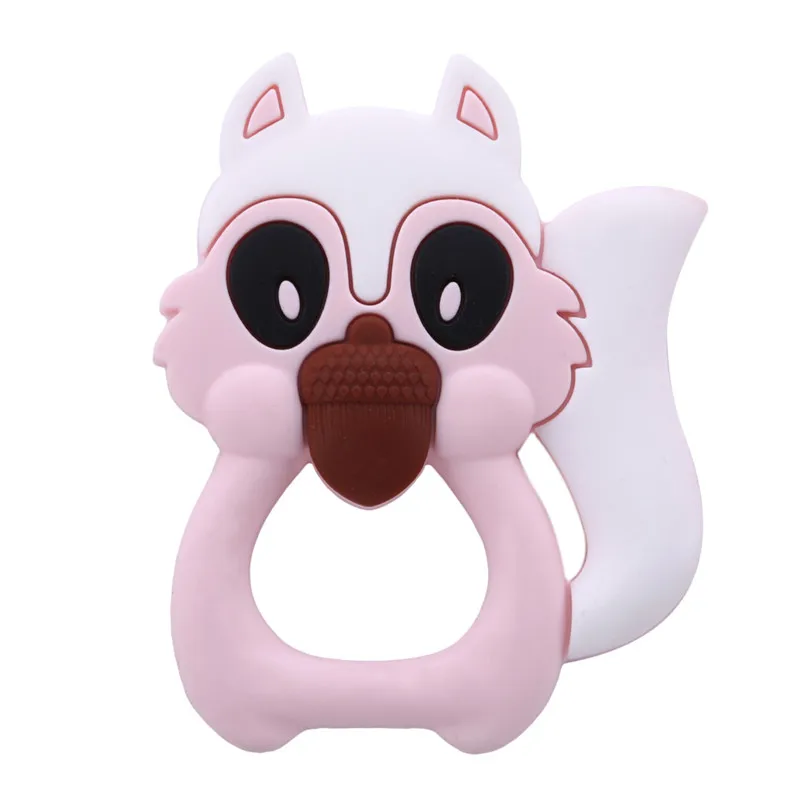 Силиконовые Прорезыватели для зубов милые животные белка мягкие Мультяшные