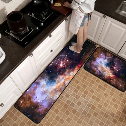 Kitchen Mat1 3D Galaxy Space кухонные коврики для прихожей гостиной спальни Вселенная Декор входная дверь коврики Противоскользящие коврики и ковры - Цвет: Kitchen Mat1