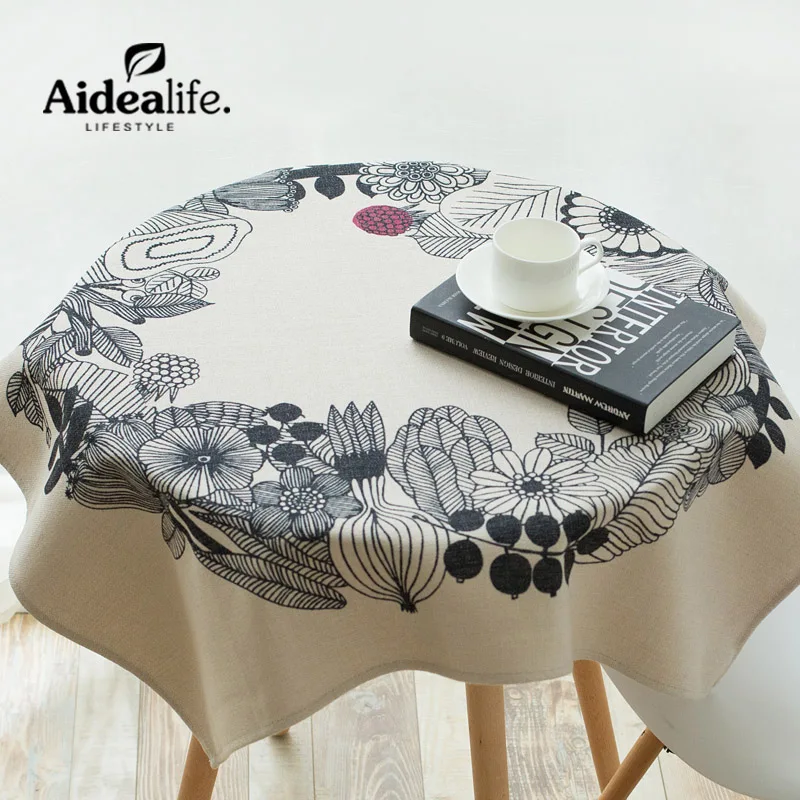 круглый стол ткань скатерть водонепроницаемая клеенка жаккард на вышитая для