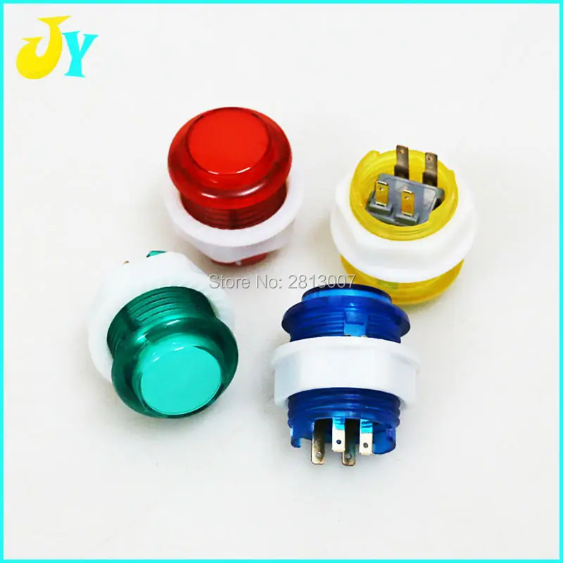2 шт./лот 5 в светодиодные кнопки освещения 24 мм аркадная кнопка со встроенным