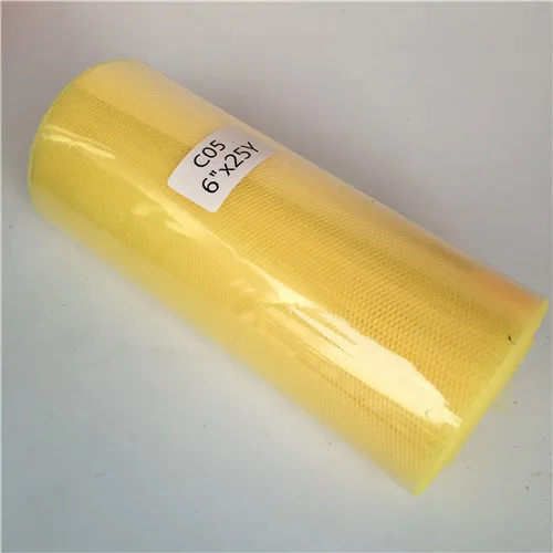 C05 light yellow Тюль в рулоне(22 м/рулон), 15 см, тюль из органзы с кристаллами, рулон, юбка-пачка, мягкая, для свадьбы, Рождества, дня рождения, вечеринки, для детей - Цвет: C05 light yellow