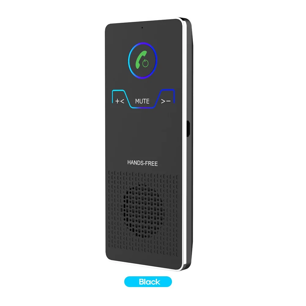 Черный Беспроводной Bluetooth динамик громкой связи телефон MP3 автомобильный комплект солнцезащитный козырек клип-драйв - Цвет: Черный