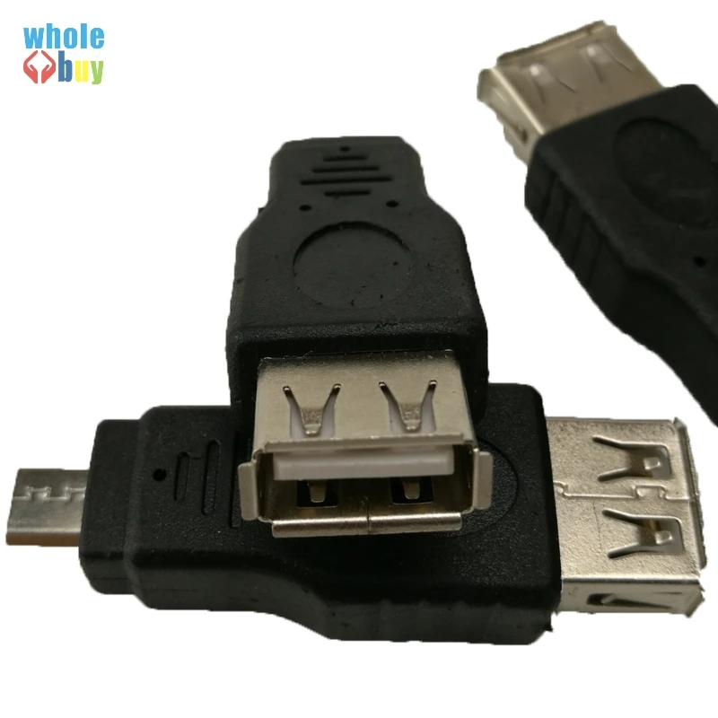 300 шт/партия USB 2 0 Женский к Micro OTG Хост адаптер для сотового телефона планшета
