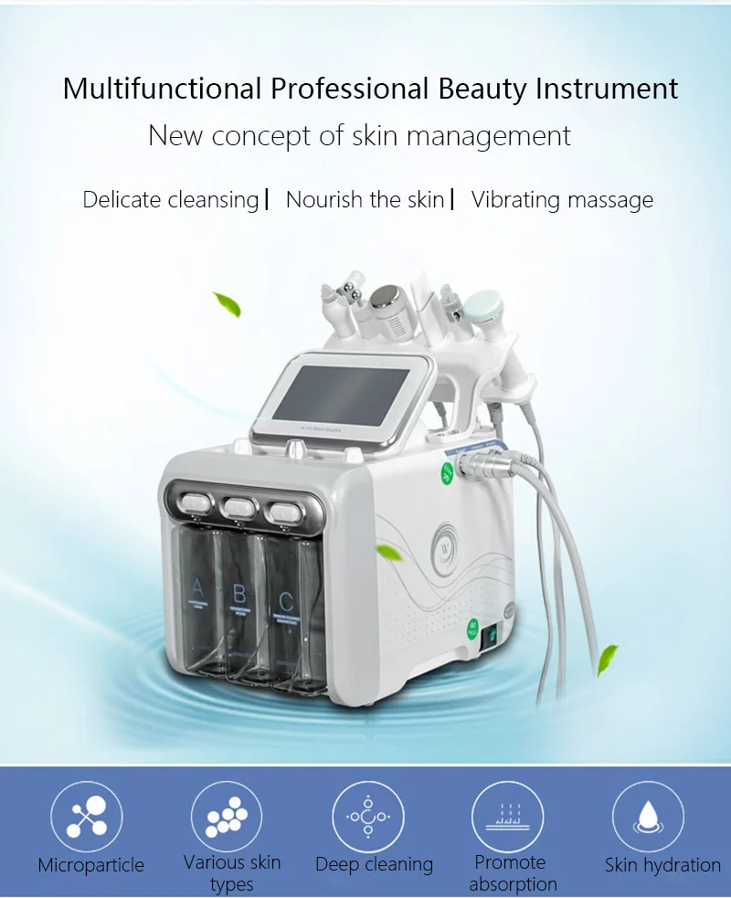 Hydro Dermabrasion Equipment H2 O2 Water Hydrafacial Oxygen Jet Peeling Skin Care BIO Lifting Ultrasonic Spa Beauty Machine