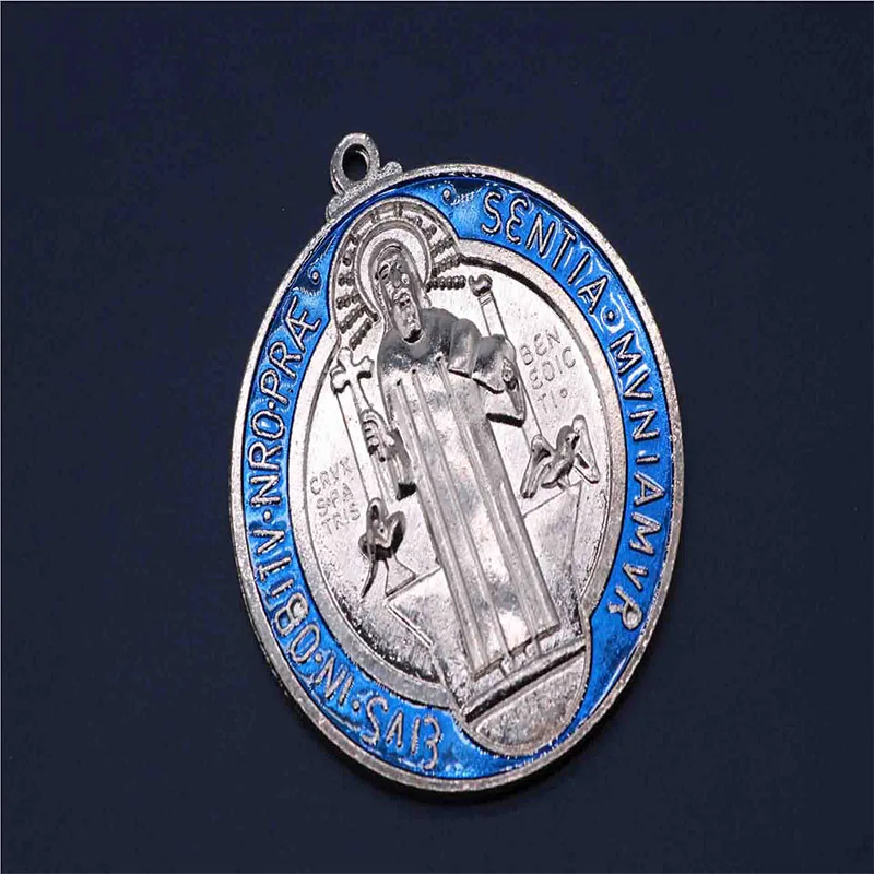 Религиозный Святого Бенедикта крест медаль персонаж держатель очарование