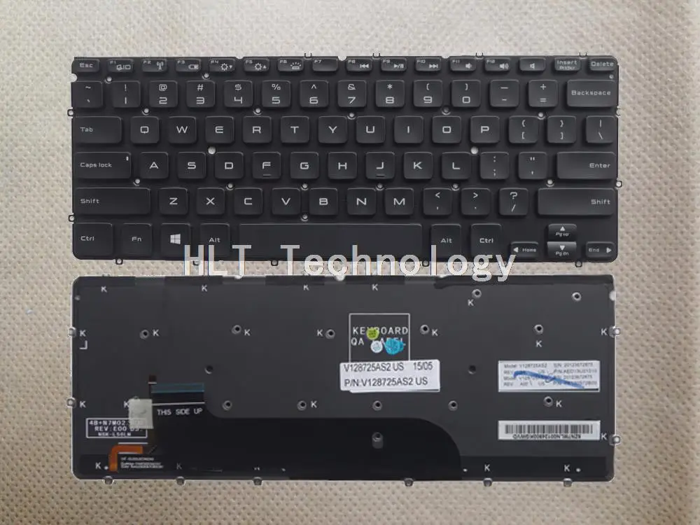Оригинальная и новая черная клавиатура с американской подсветкой для DELL XPS 12 13 13D