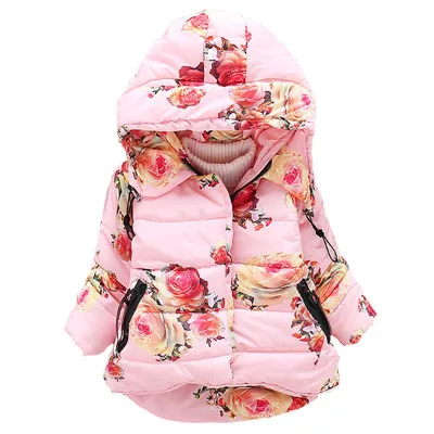 Pink 3 Куртки для маленьких мальчиков, пальто г. Осенне-зимняя куртка для мальчиков, пальто детская теплая верхняя одежда с капюшоном для маленьких девочек, куртка с Минни, одежда - Цвет: Pink 3