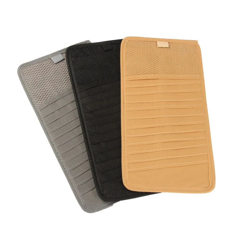 Автомобильный солнцезащитный козырек стеклянная ручка 12CDs чехол для DVD-карты