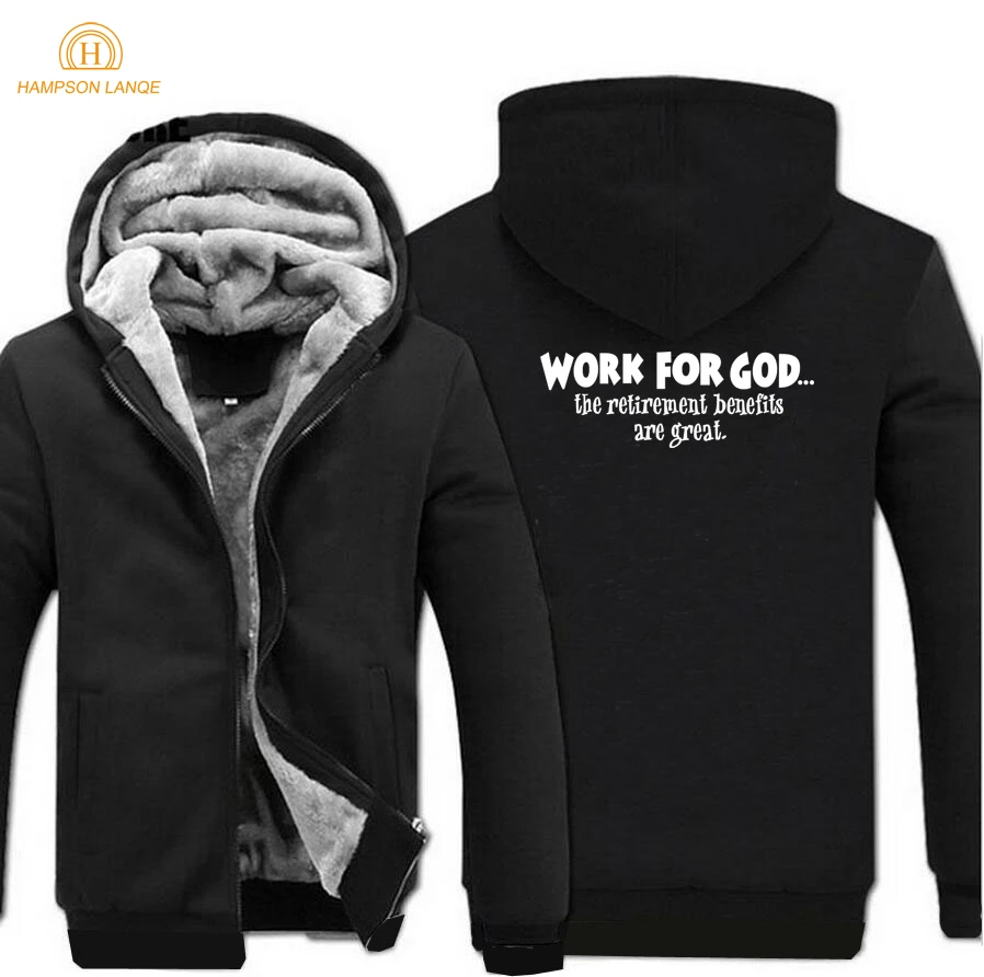Мужские толстовки с надписью Work For God The reception Fantasy Great Super Jesus Christ зимние теплые