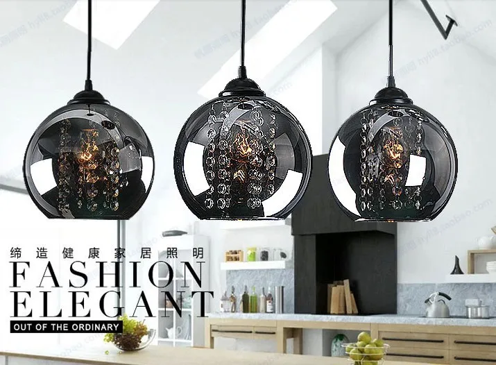 3 Heads Black pendant lights sail lang restaurant three word chassis led creative stage crystal lamp SJ138 | Лампы и освещение
