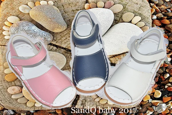 Сандалии Детские летние розовые белые темно-синие классические для маленьких