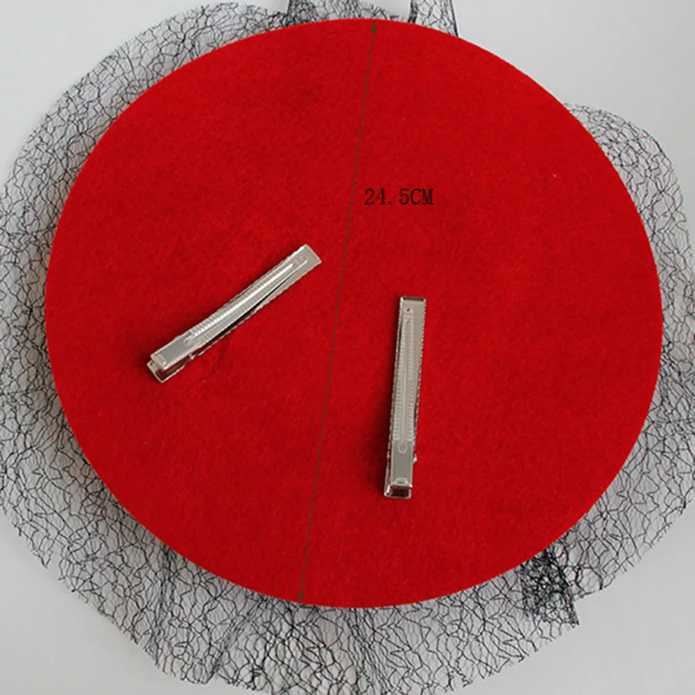 Для женщин головной убор Заколка для волос Готический вуаль Дерби сетки шляпа