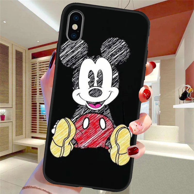 H1864 Мультфильм для iPhone X XR XS Max 5 5S SE 6 6S 7 8 Plus Oneplus 5T Pro 6T чехол для телефона Funda Coque Etui funda capinha mouse - Цвет: H1864
