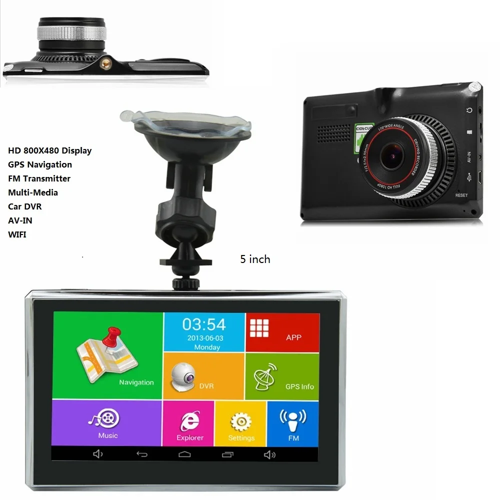 " 7" дюймов HD Android gps навигация спутниковый навигатор Автомобильный видеорегистратор wifi AV-IN Bluetooth fm-передатчик 512/8G 16GB комплект бесплатные карты