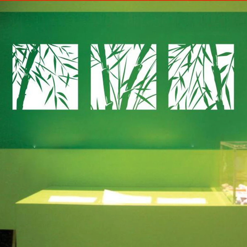 Бамбуковые трипти настенные виниловые наклейки на стену традиционный диван/фон