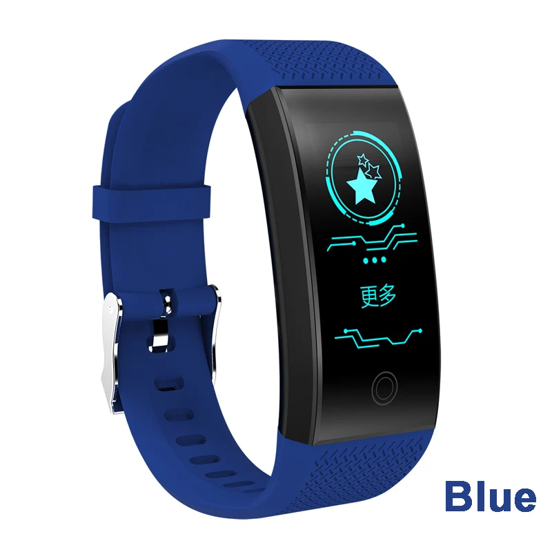 blue QW18 умный Браслет IP68 Водонепроницаемый Smartband монитор сердечного ритма во время сна спортивный Шагомер фитнес-трекер Bluetooth Smartwatch - Цвет: blue