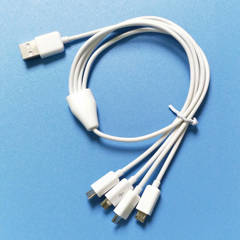 50 см 4 в 1 Micro USB зарядное устройство Кабель питания 4 Micro USB устройства сразу
