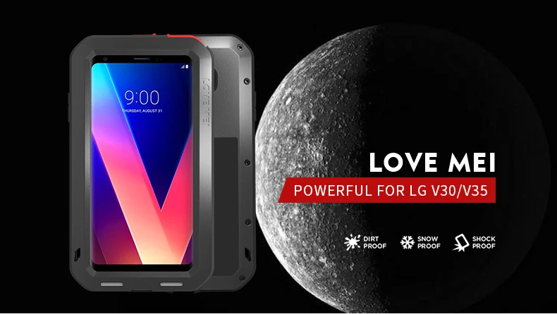 Love MEI Gorilla Glass Screen Case For LG V30/V30+/V35 ThinQ Shockproof Full Body Protect Armor V10 V20 V30 V40 | Мобильные телефоны