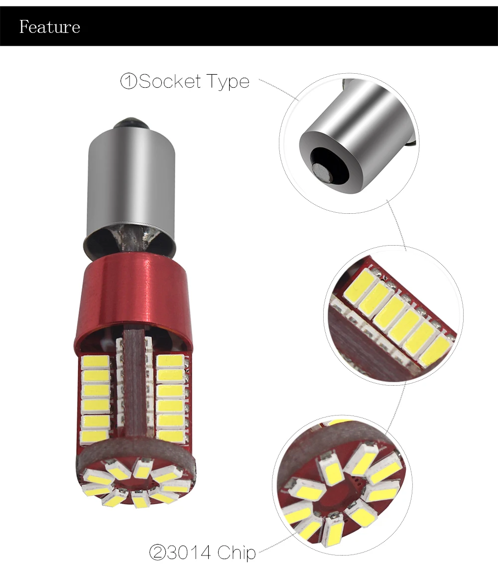 1 шт. 12 В Bax9s BAY9s Ba9s H21W 433D 3014 57 SMD 57SMD без OBC/Canbus ОШИБОК Led Клин туман/индикатор/Обратный Светильник лампы