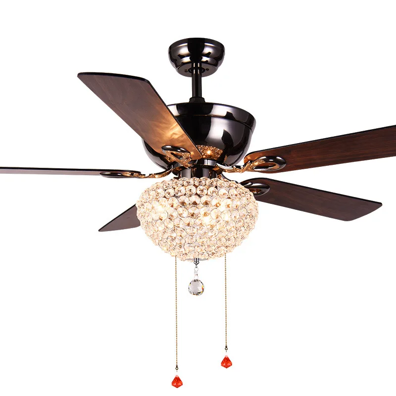 

LukLoy American Restaurant Ceiling Fan Light Home Simple LED Living Room Fan Light Bedroom Country Retro Nordic Healthy Fan Lamp