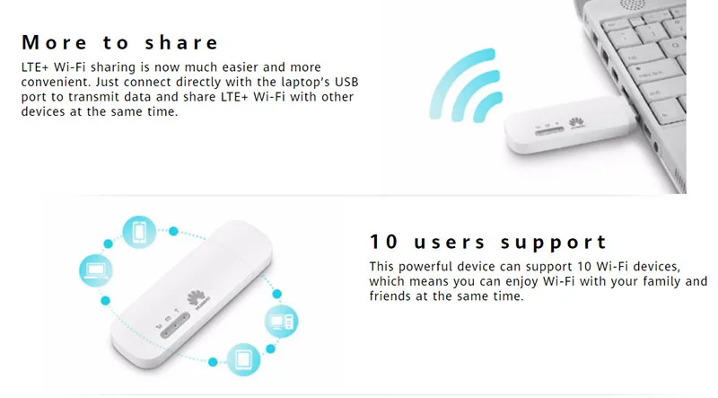Разблокированный huawei E8372h-155 USB Wi-Fi модем 4G 150 Мбит/с LTE FDD Band 1/3/5/7/8/20 аппарат, который не привязан к оператору сотовой связи полоса 38/40/41 3g мобильный usb-ключ