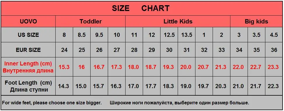 Uovo Сапоги и ботинки для девочек зимняя модная уличная детская Обувь малыша Снегоступы теплые и удобные Рождество для Обувь для мальчиков и девочек Размеры 24- 36