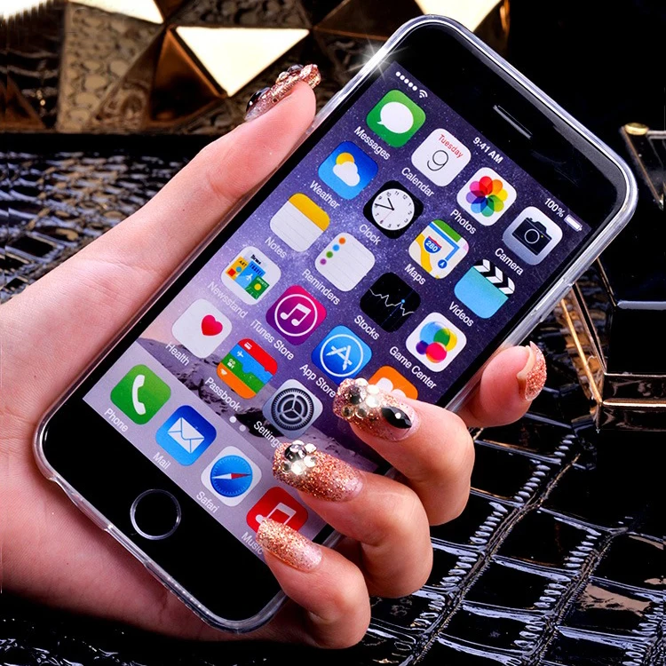 The new Cover For iPhone 6 7 8 Plus X 5s SE Mirror Electroplating Soft Clear TPU Silicon Case 6S Back |