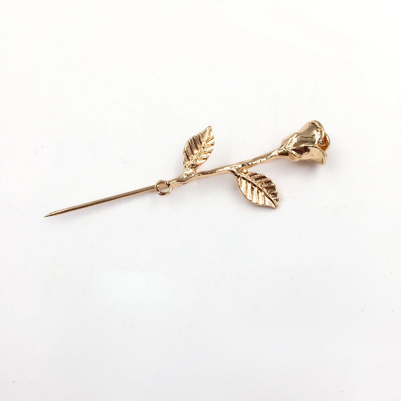Lots 6 Pcs Fashion Leaf Rose Flower Lapel Stick Brooches Pins for Men Women Suit Boutonniere Jewelry | Украшения и аксессуары