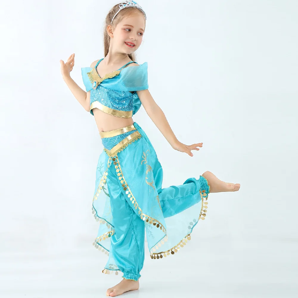 Костюм жасмина для девочек детское летнее танцевальное платье принцессы