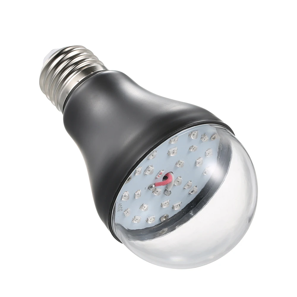 УФ светильник лампа светодиодная с цоколем E27 7 Вт 25 светодиодов 365 нм|light bulb|uv light