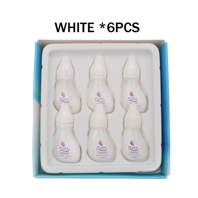 Coffee (6PCS) 1 Набор,, США, Biotouch, чистый микропигмент, Перманентный макияж, чернила для татуажа, бровей, подводка для глаз, губ, пигмент, получите чистую уверенность - Цвет: Coffee (6PCS)