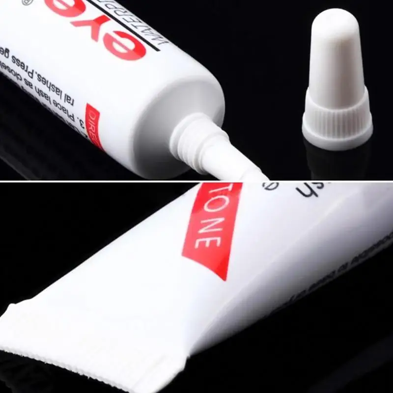 Клей для накладных ресниц черный/прозрачный водонепроницаемый сильный макияж