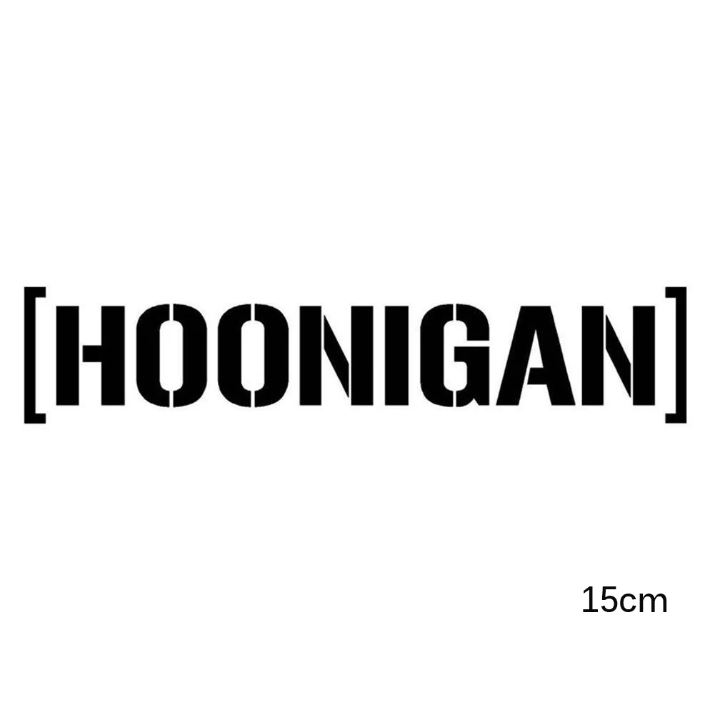 Автомобиль Hoonigan наклейки украшения для мотоциклов наклейки Черный Серебристый Hoonigan, Кен Блок дрейф JDM Moto Coche автомобиль-Стайлинг - Название цвета: Black 15cm