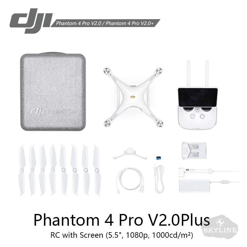 Дрон DJI Phantom 4 Pro V2.0/+ V2.0 с камерой 4K HD 60 кадров в секунду 1 дюйм 20MP CMOS 5 направление препятствий зондирование 30 минут время полета - Цвет: Phantom4ProV2.0 Plus