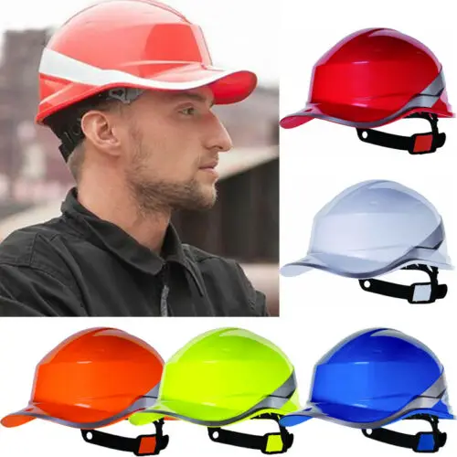 Delta Plus алмаз V UP защитный шлем Hi Vis строителей жесткая шляпа с подбородком ремень защита головы