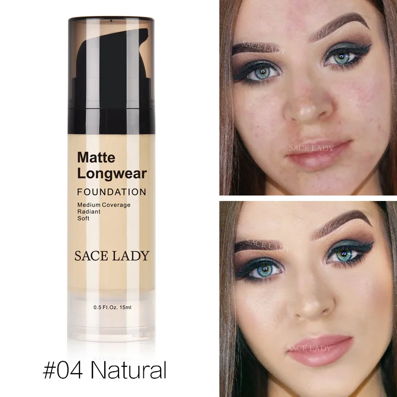04 Natural Основа под макияж профессиональный Матовый жидкий маскирующий макияж крем водостойкий натуральный косметический - Цвет: 04 Natural