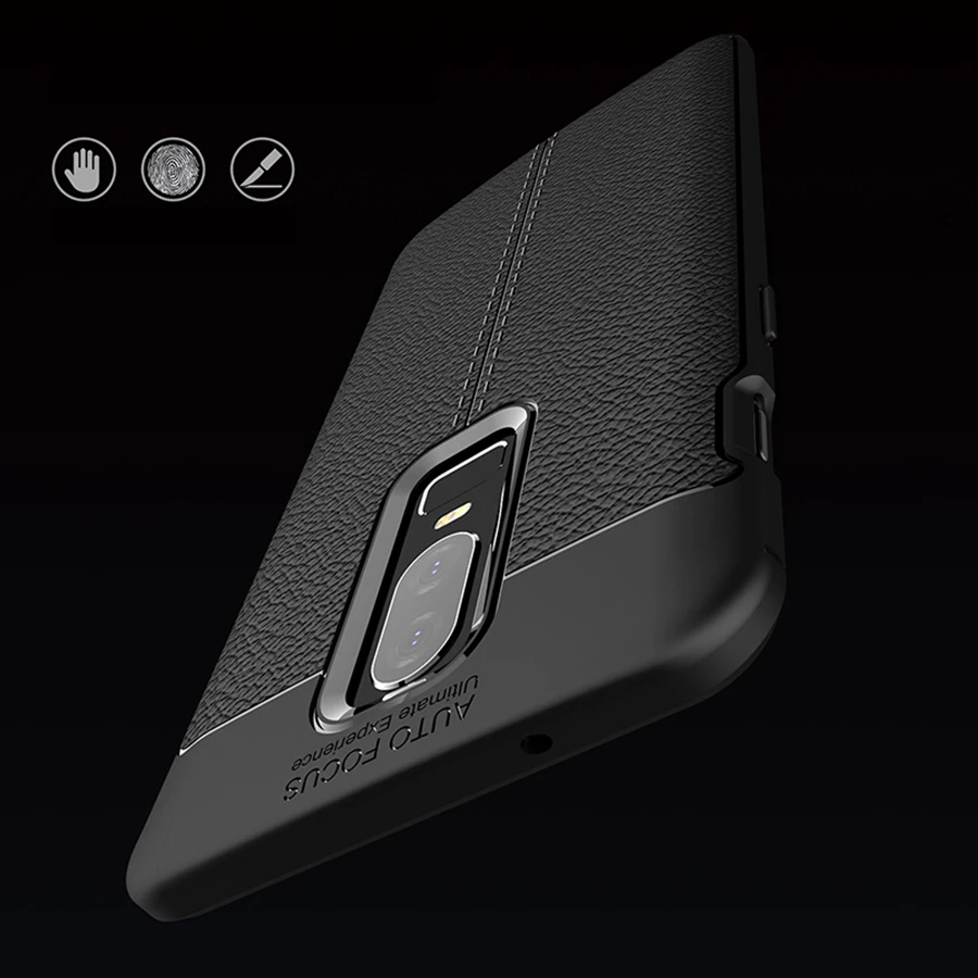 Мягкий чехол для OnePlus 6 Чехол роскошные кожаные Дизайн ТПУ Силиконовый протектор