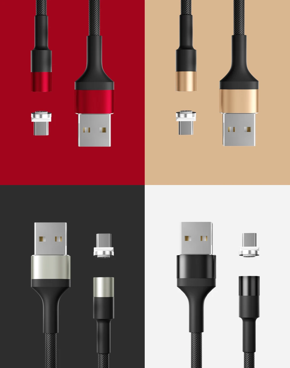 Магнитный usb-кабель GARAS для iPhone/Micro USB и type C 3A, кабель для быстрой зарядки и передачи данных QC3.0 для huawei Xiaomi, магнитный USB C