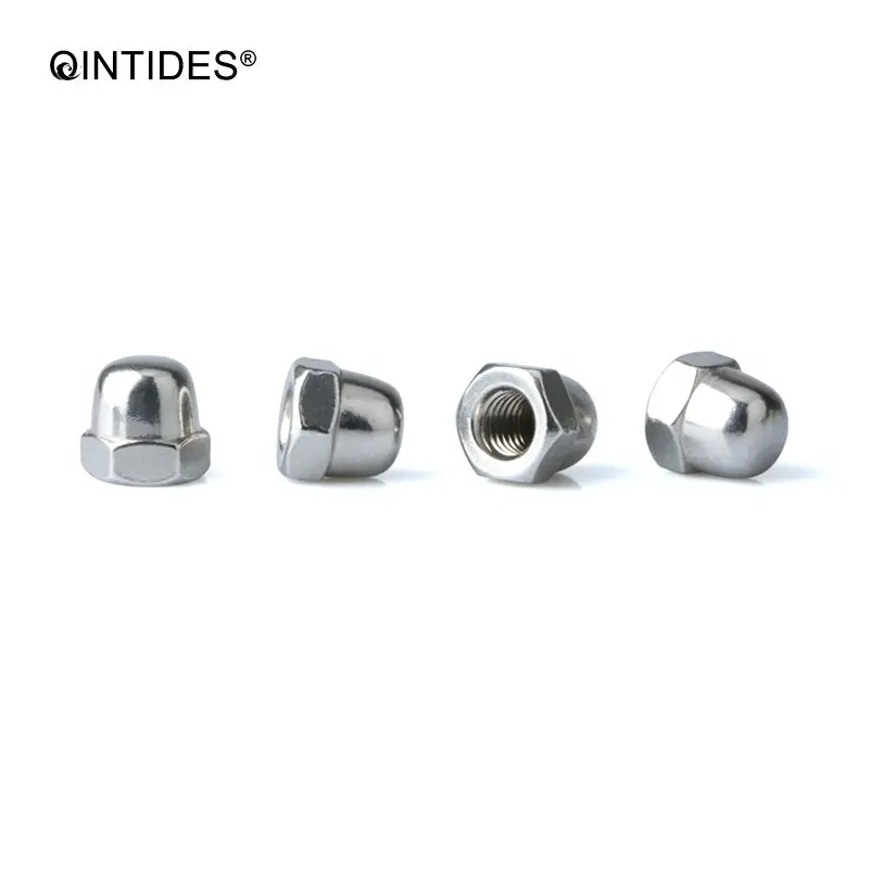 Qinedes M3 M4 m5 m6 m8 m10 m12 M14 шестигранные купольные колпачки гайки 304 из нержавеющей стали желудь гайки шаровая Головка колпачок гайка