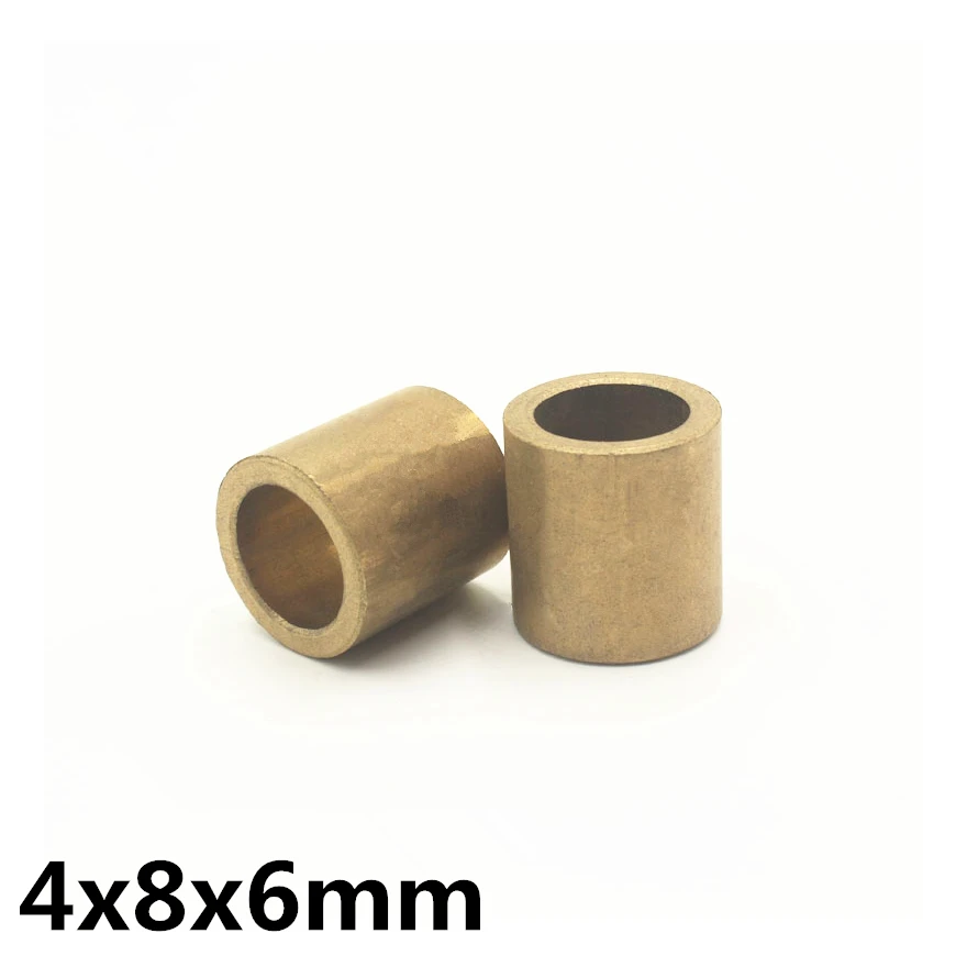 10pcs 4x8x6mm FU-1 Powder Metallurgy oil bushing porous bearing Sintered copper sleeve 040806