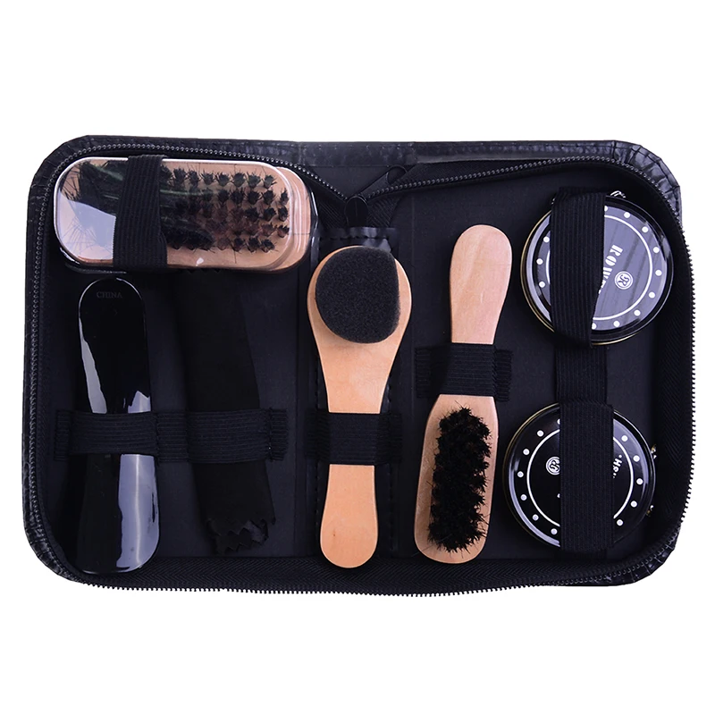 Нейтральный инструмент для полировки дорожный набор с Чехол Чистка обуви ухода