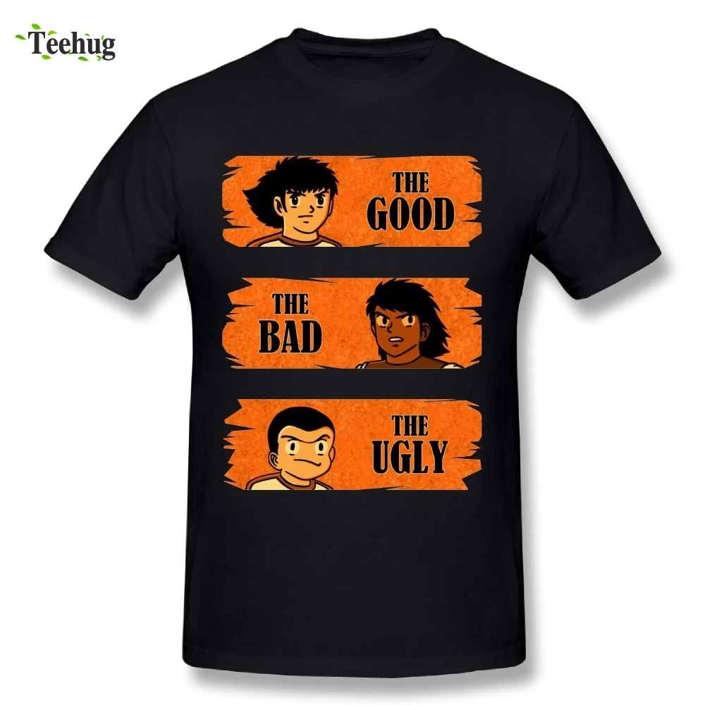 

100% Cotton Captain Tsubasa T Shirt Man Round Neck Design Tee Shirts