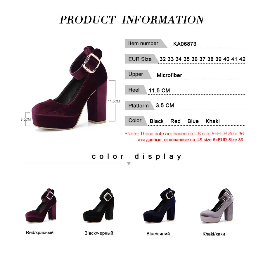 CoolCept/женские туфли-лодочки однотонные туфли на толстом каблуке с круглым носком