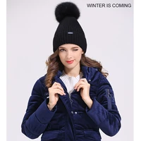 wool ball wool cap female winter fur warm fox hair ball cap leisure outdoor knitted hat tide