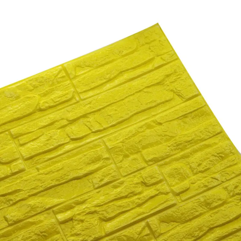 yellow 60x30cm 1 шт водостойкие настенные наклейки 3D для детской комнаты домашний Декор Гостиная для ТВ фоновое покрытие стен DIY самоклеющиеся - Цвет: yellow 60x30cm