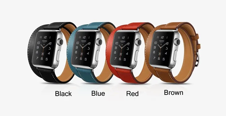 4 цвет Манжеты/Одноместный/Двухместный Тур обертывания для apple watch band очень долго